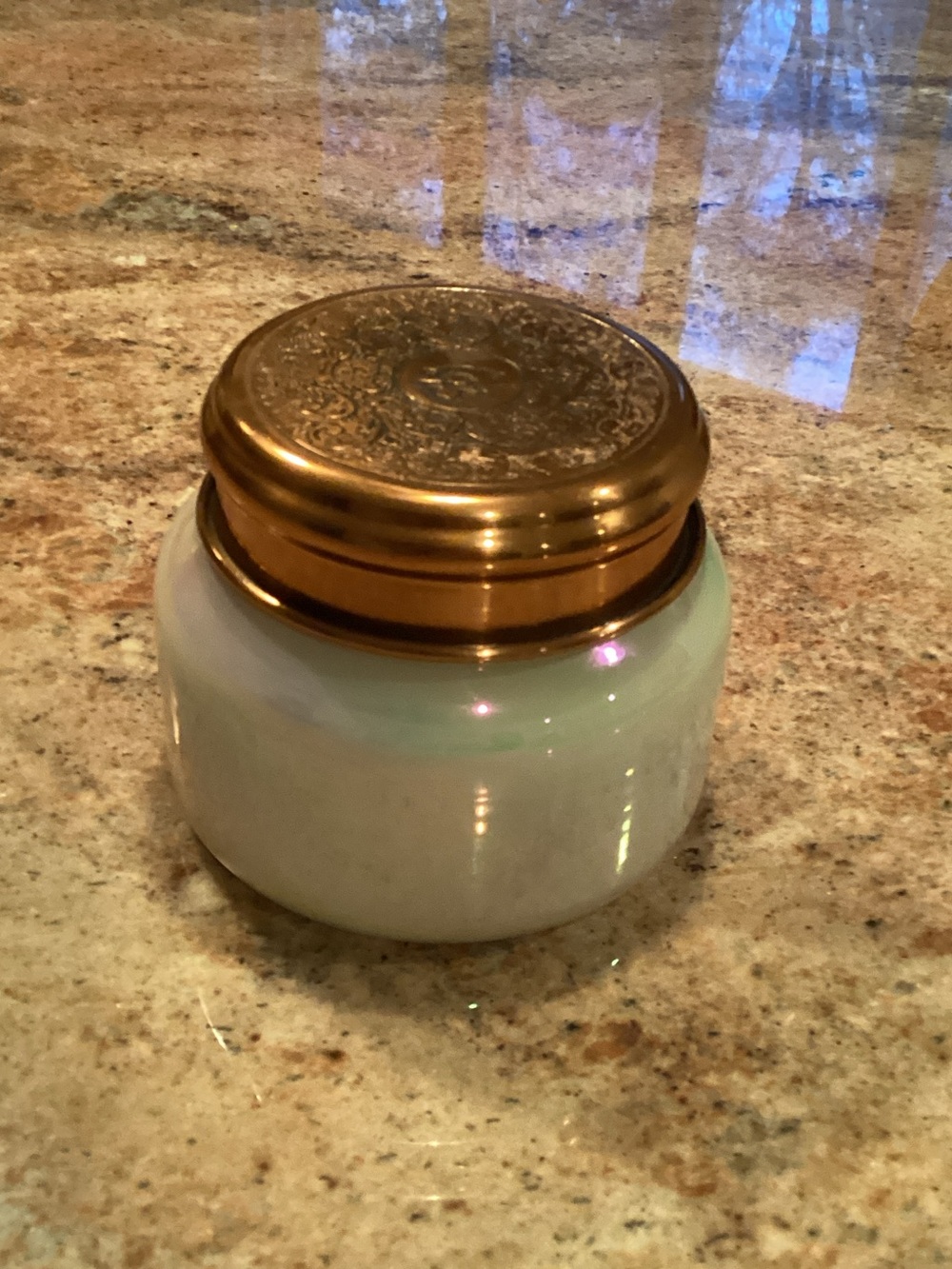 Anthropologie Empty Candle Jar with leftover wax